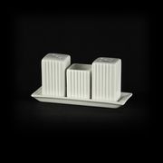 Набор для специй Chan Wave Quadro Ivory (соль, перец, зубочистки) [ivory LQ-QSP0002/2]